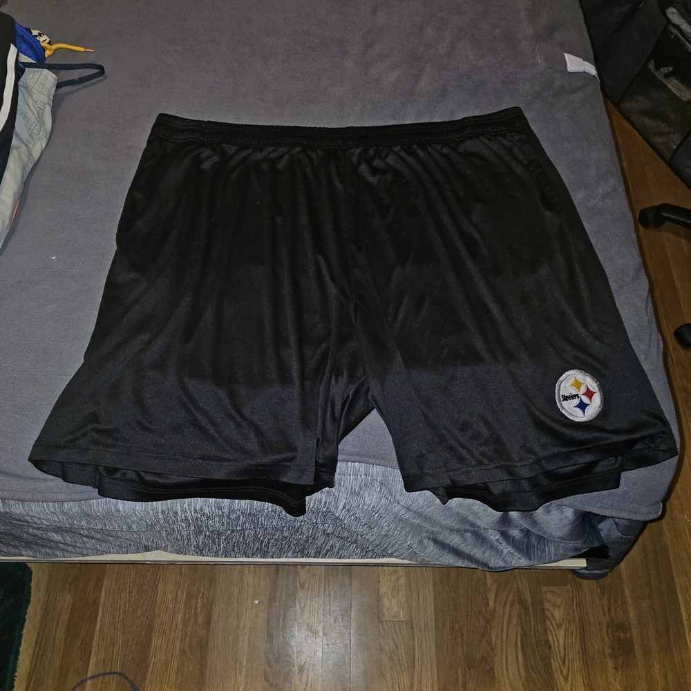 Men's Black Pittsburgh Steelers Athletic Shorts